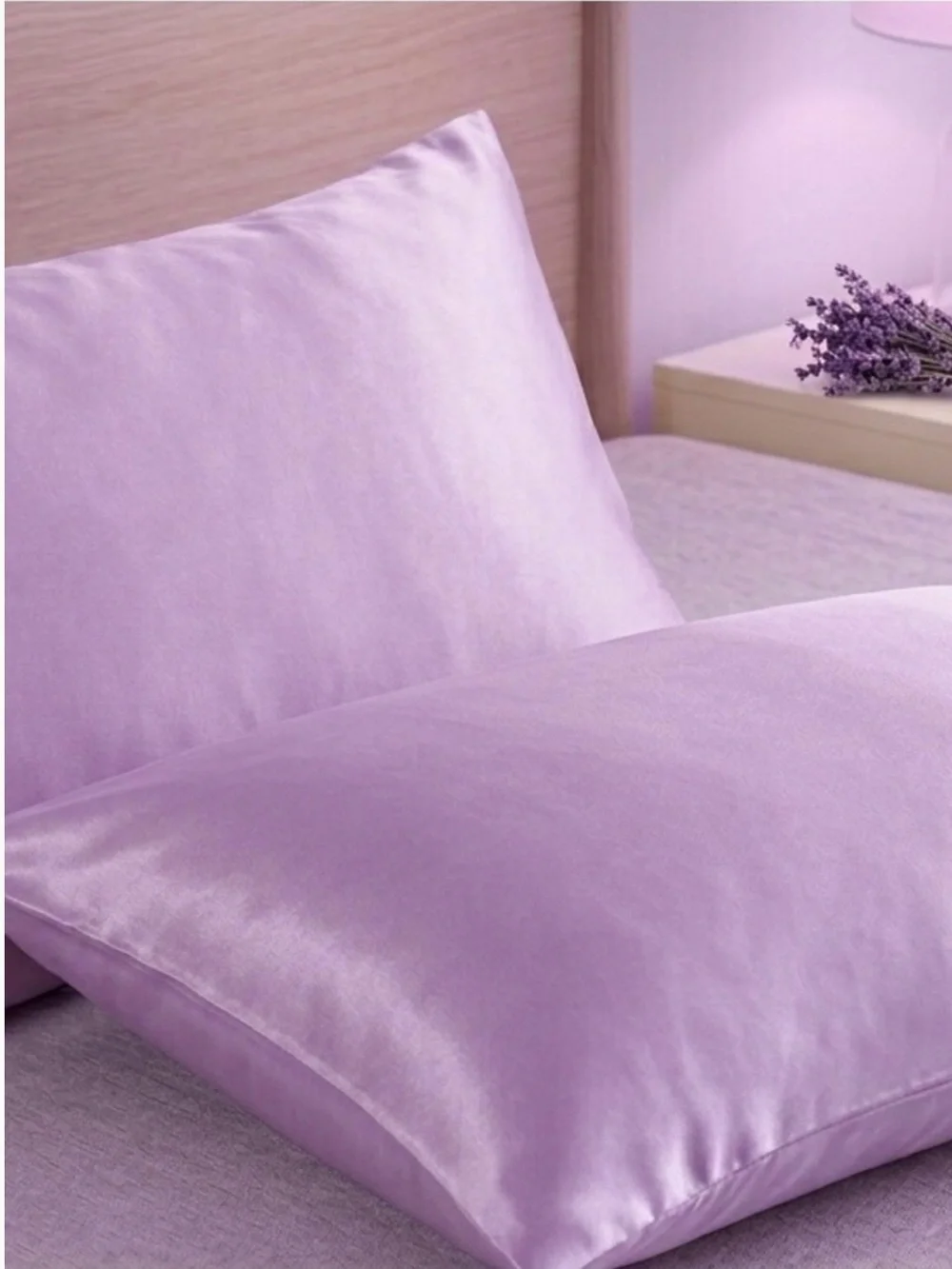 Lavender Silk Pillowcase - Soft Home Bedding-2 per set
